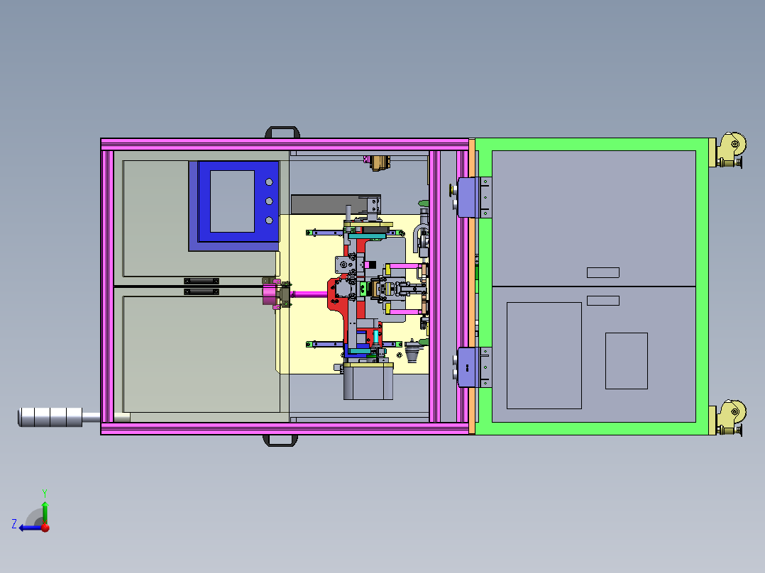 汽车连接器伺服折弯设备右视图