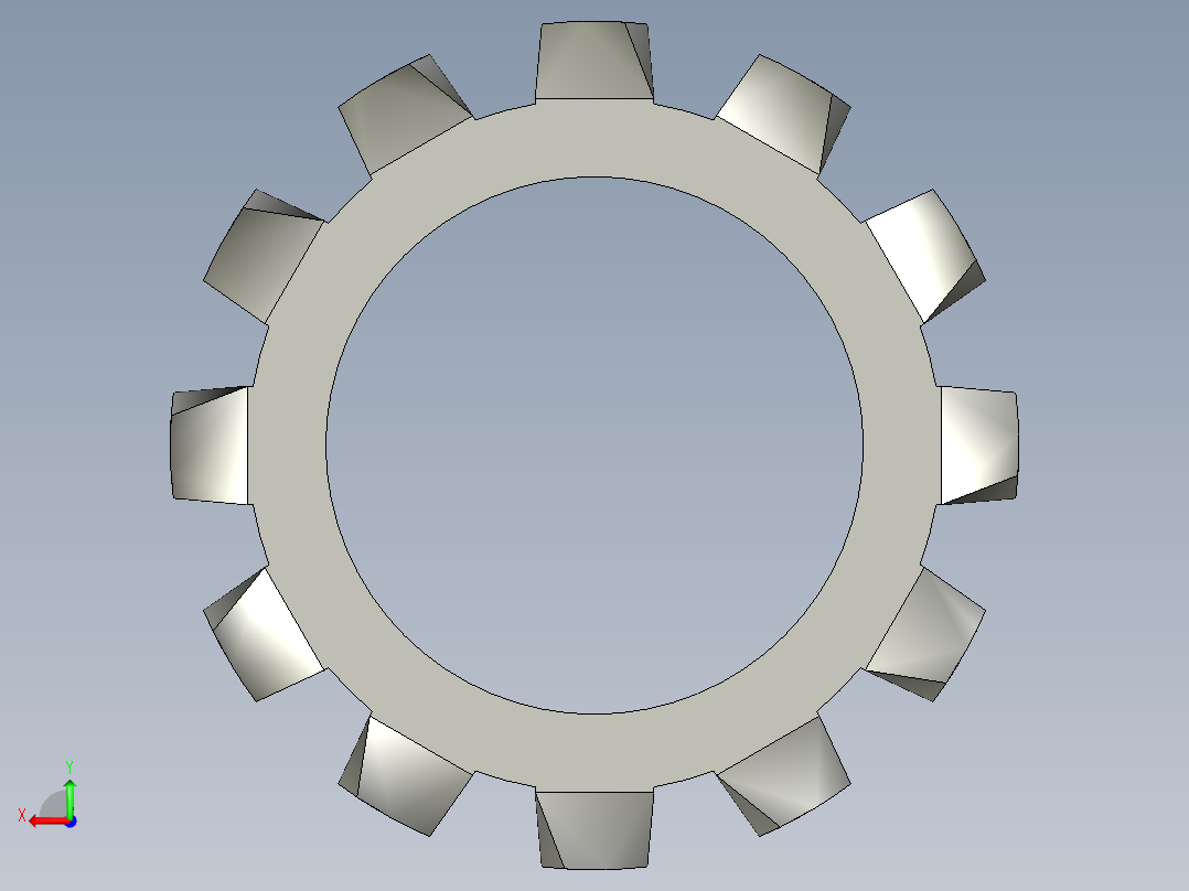 垫圈 外牙锁 公制-EXTERNAL TOOTH LOCK WASHER for M18 SCREW.STEP后视图