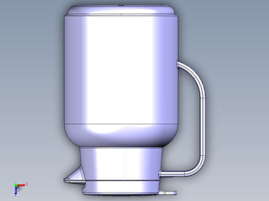 窄口茶壶俯视图