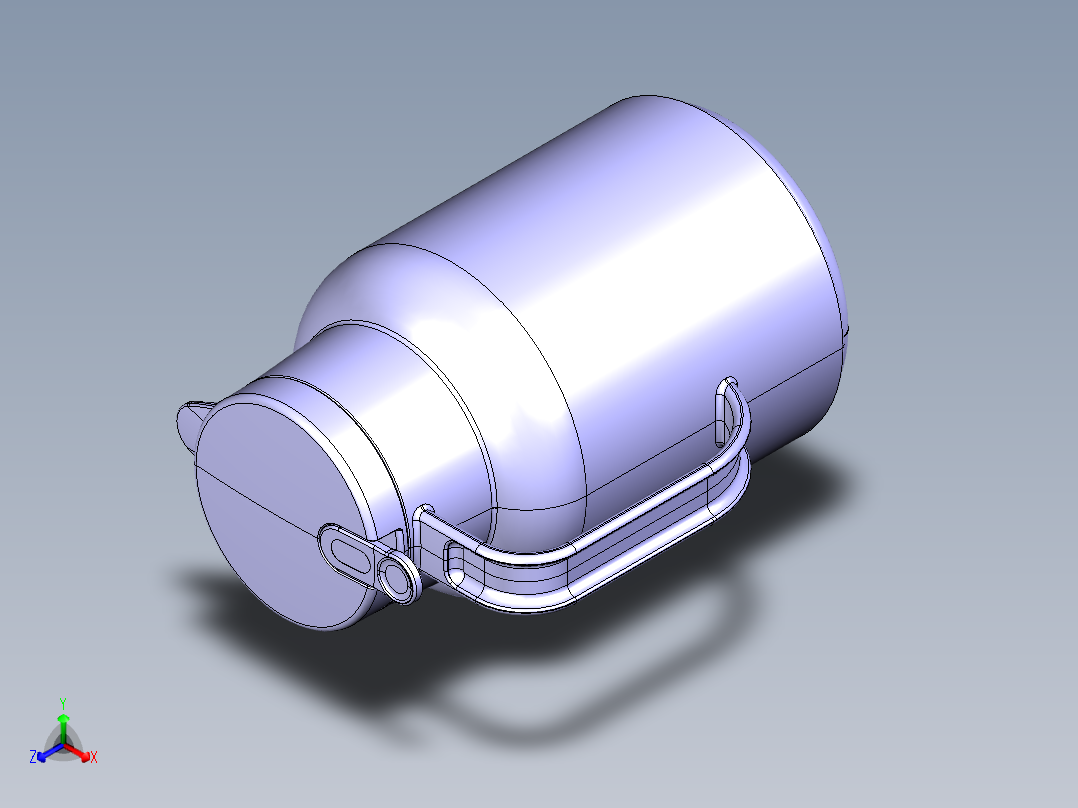 窄口茶壶正等轴测图
