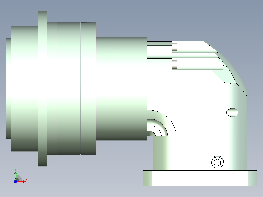 直齿ZPLH200-L3 35-114.3-200-M12.stp前视图