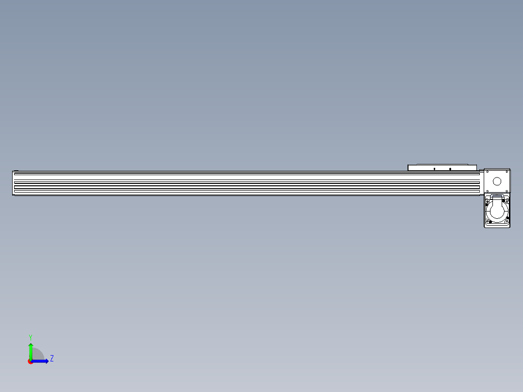 同步带全封闭直线模组TPA-HCB-120D-90-L950-RP-Y-P40-N3左视图