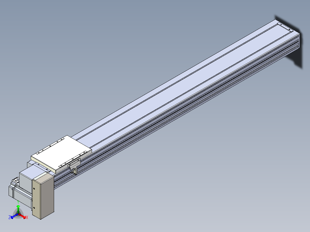 同步带全封闭直线模组TPA-HCB-120D-90-L950-RP-Y-P40-N3正等轴测图
