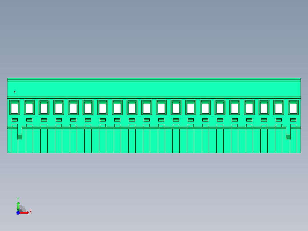 DEGSON 2EDG 系列 5.08mm 可插拔接线端子组-2EDGKA-5.08-20P-14-00AH前视图
