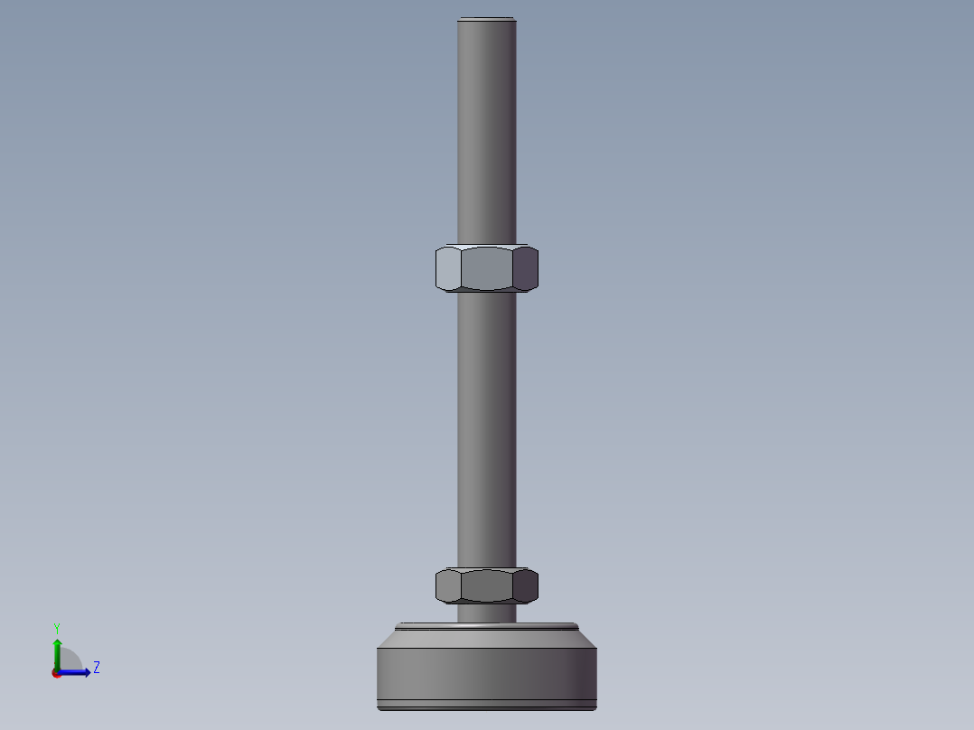 地脚杯M16-60-150（轻、中载）左视图