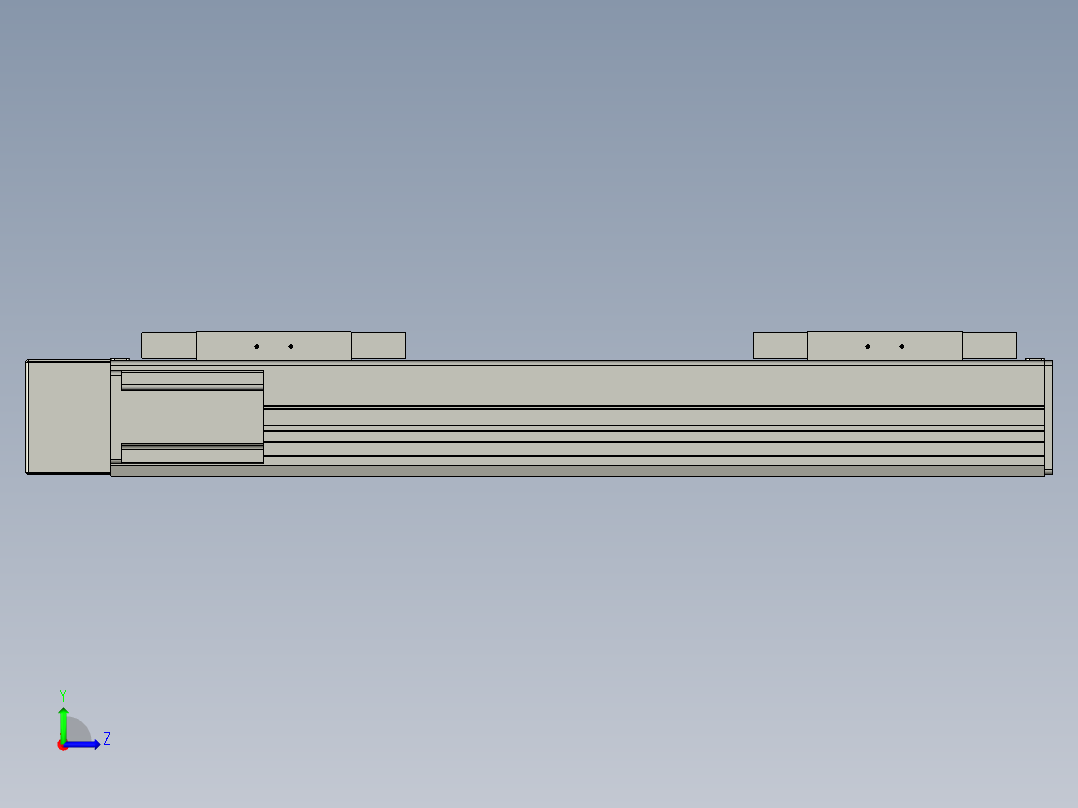直线模组WG-LHC12-S350-L设计图纸左视图