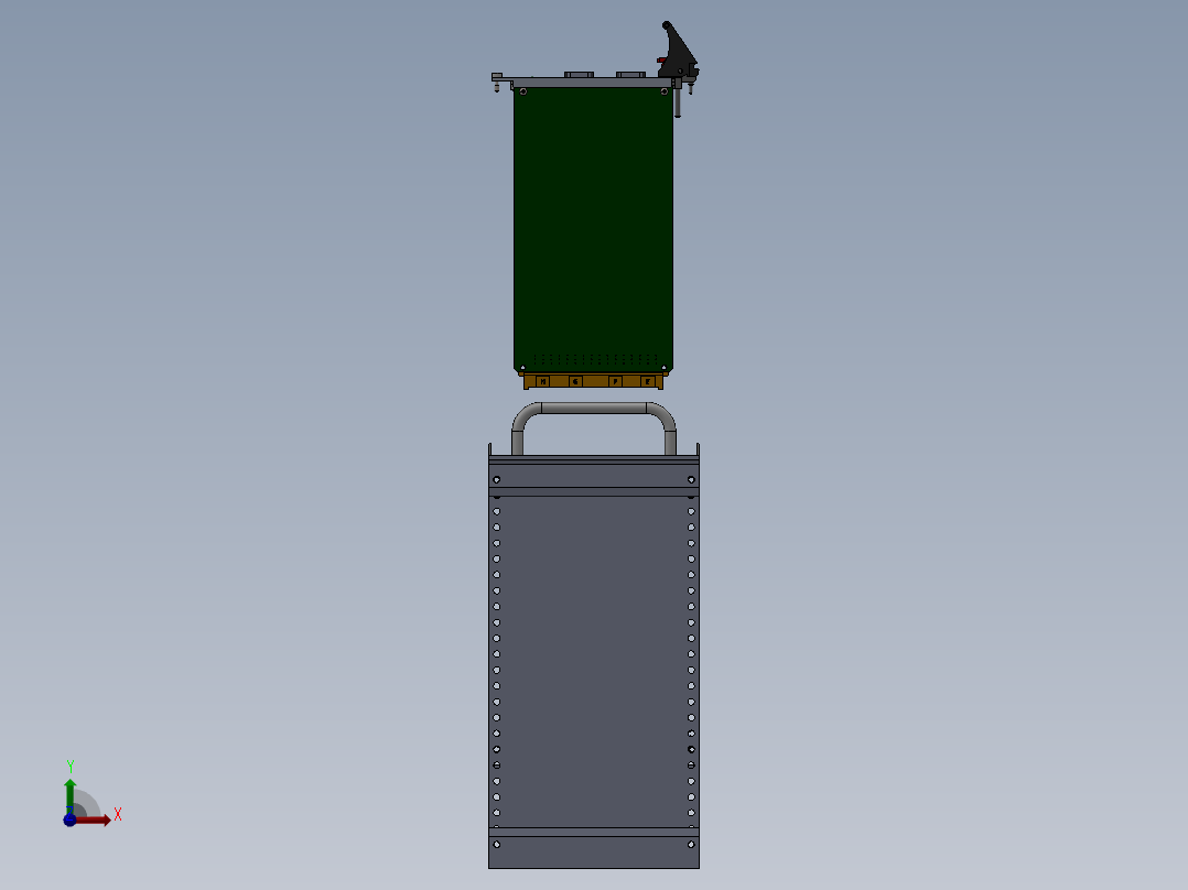 基于GBt19520标准19in系列的3U84T插箱及3U4T插件前视图