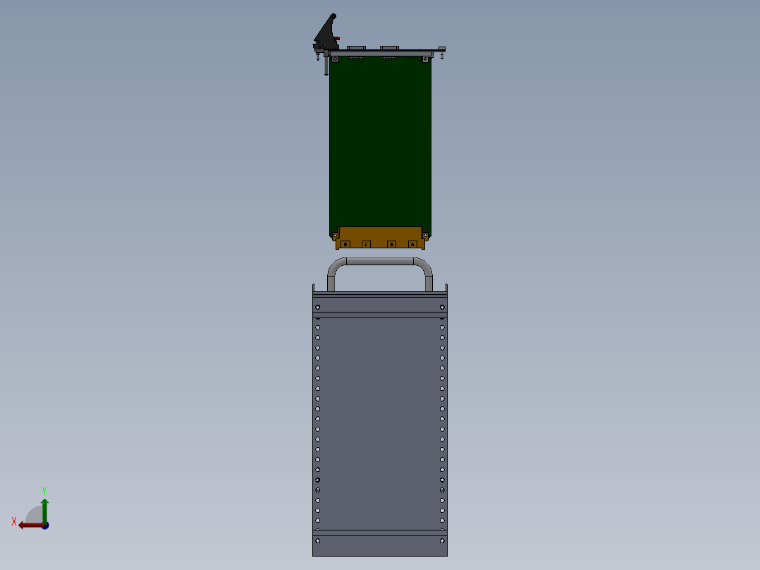 基于GBt19520标准19in系列的3U84T插箱及3U4T插件后视图