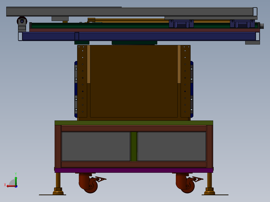 重型工件上料机后视图