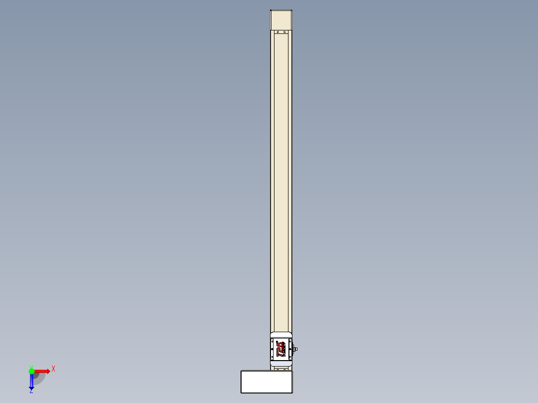 同步带全封闭直线模组TPA-HCB-65S-90-L850-ML-C-P10-N3俯视图