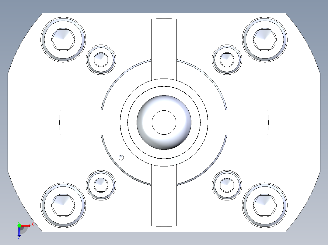 KOSMEKSFK2110-GN多系列多零件图纸模型俯视图