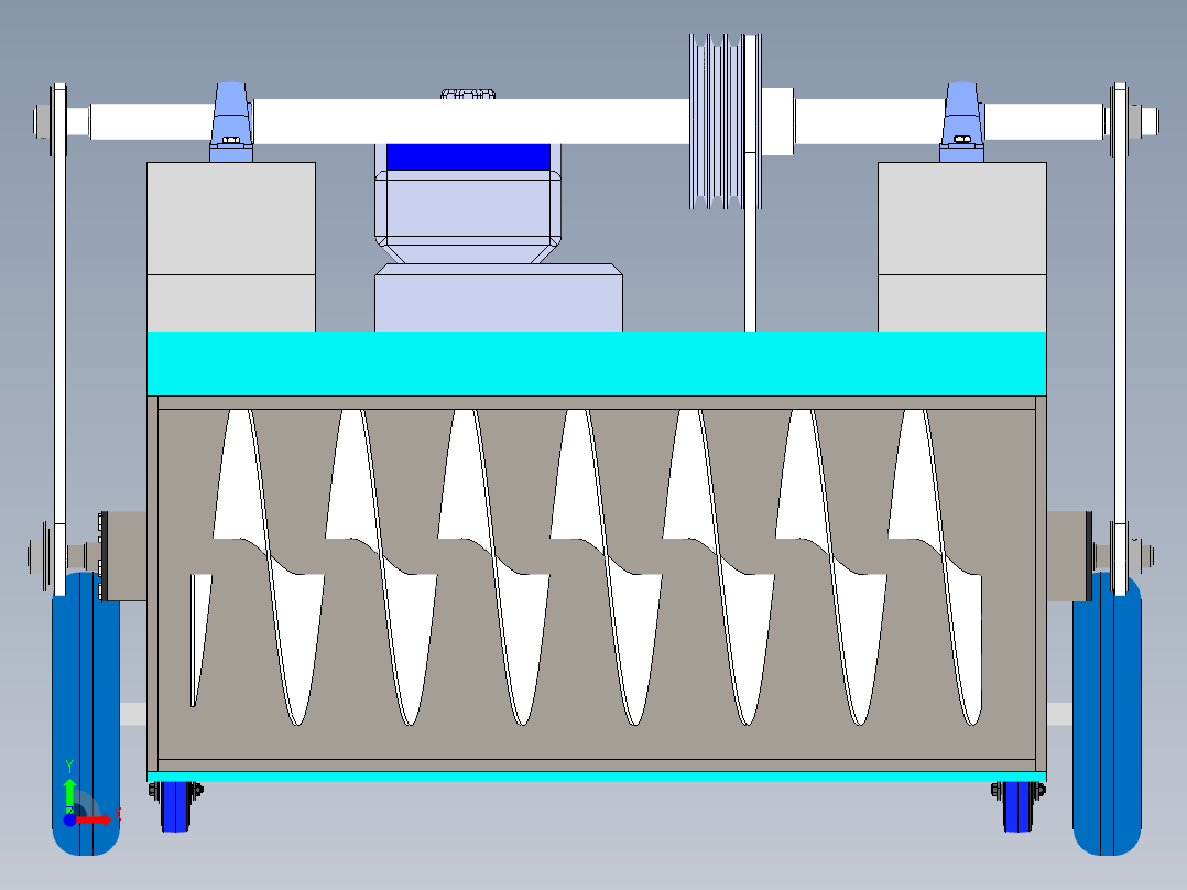 小型智能清雪车结构优化设计与运动学分析含SW三维图前视图