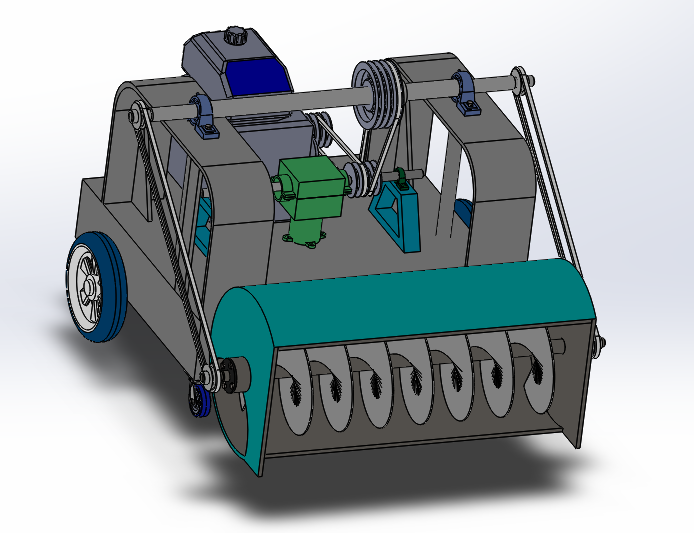 小型智能清雪车结构优化设计与运动学分析含SW三维图