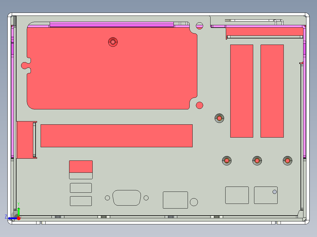 Z10P项目机箱右视图