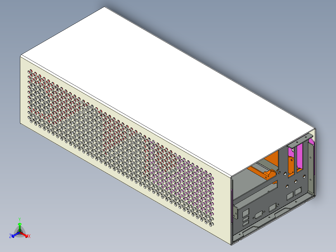 Z10P项目机箱正等轴测图