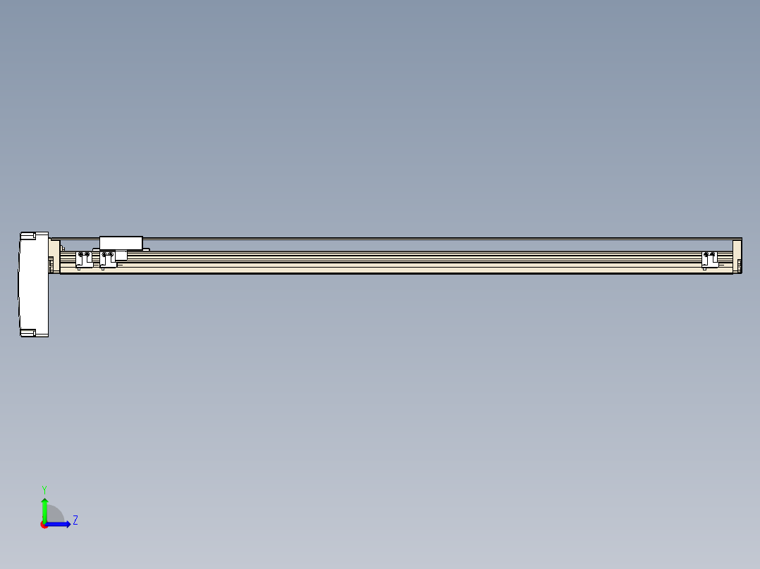 TPA-KNR-60E-1210C-L750A1-MP-H10-N3线性模块铝制底座左视图