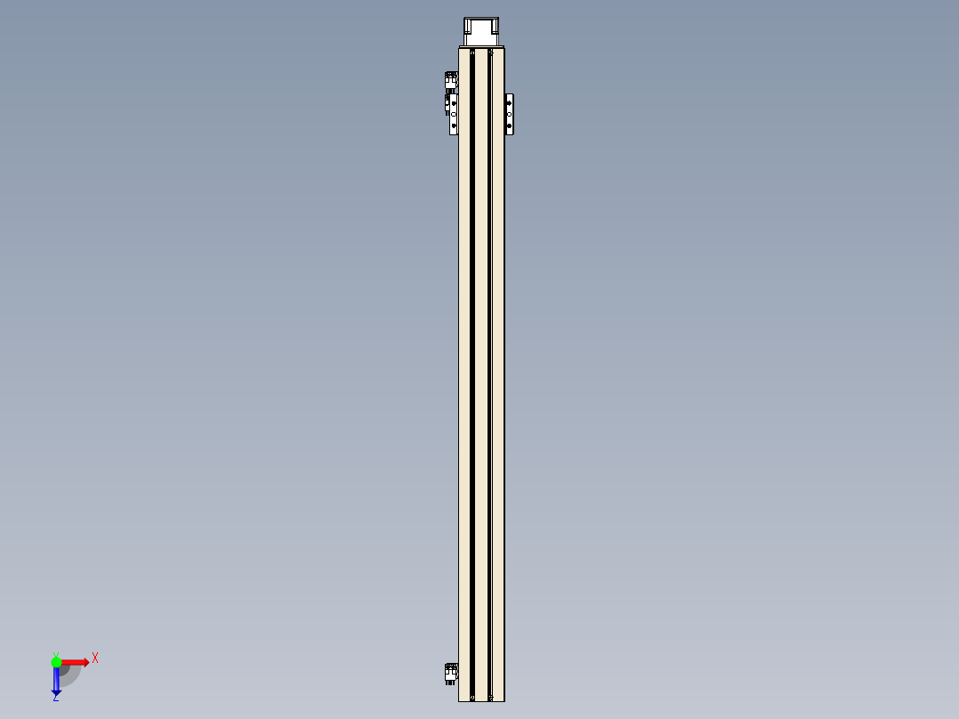 TPA-KNR-60E-1210C-L750A1-MP-H10-N3线性模块铝制底座俯视图
