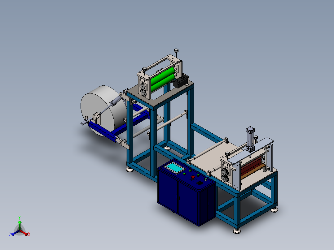 滚切机sw19可编辑正等轴测图