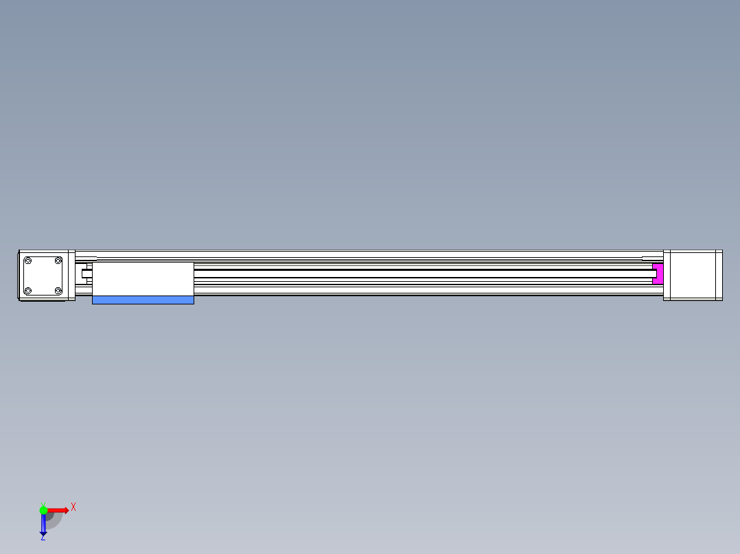威洛博LB.GB同步带传动--欧规系列GB8-L192-S800-BL-P75-K俯视图