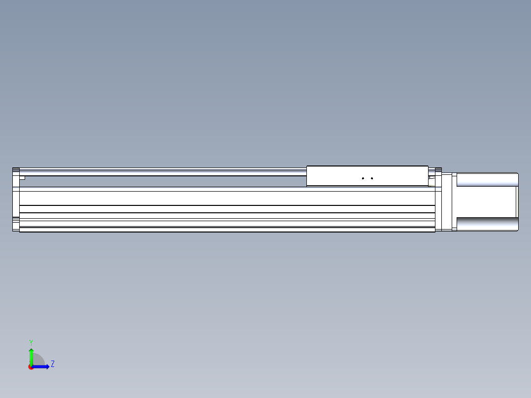东锦丝杆传动-直线滑台模组DH270-C-L10-S550-BC-T1000W-C3左视图
