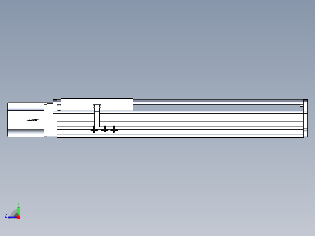 东锦丝杆传动-直线滑台模组DH270-C-L10-S550-BC-T1000W-C3右视图