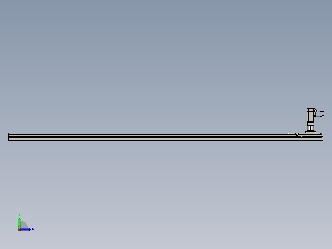 东锦齿条传动DH136G-S2350-BU-减速机+P400W左视图