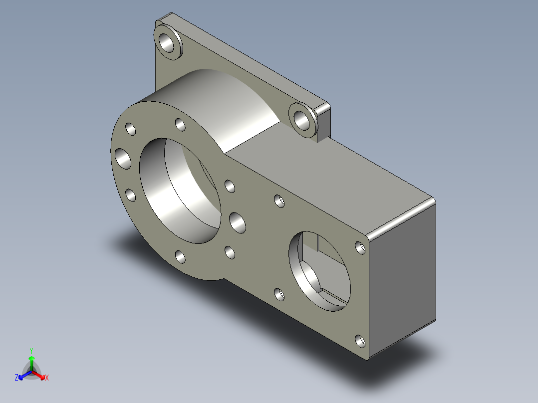 阀腔零件镗φ100H8孔夹具设计正等轴测图