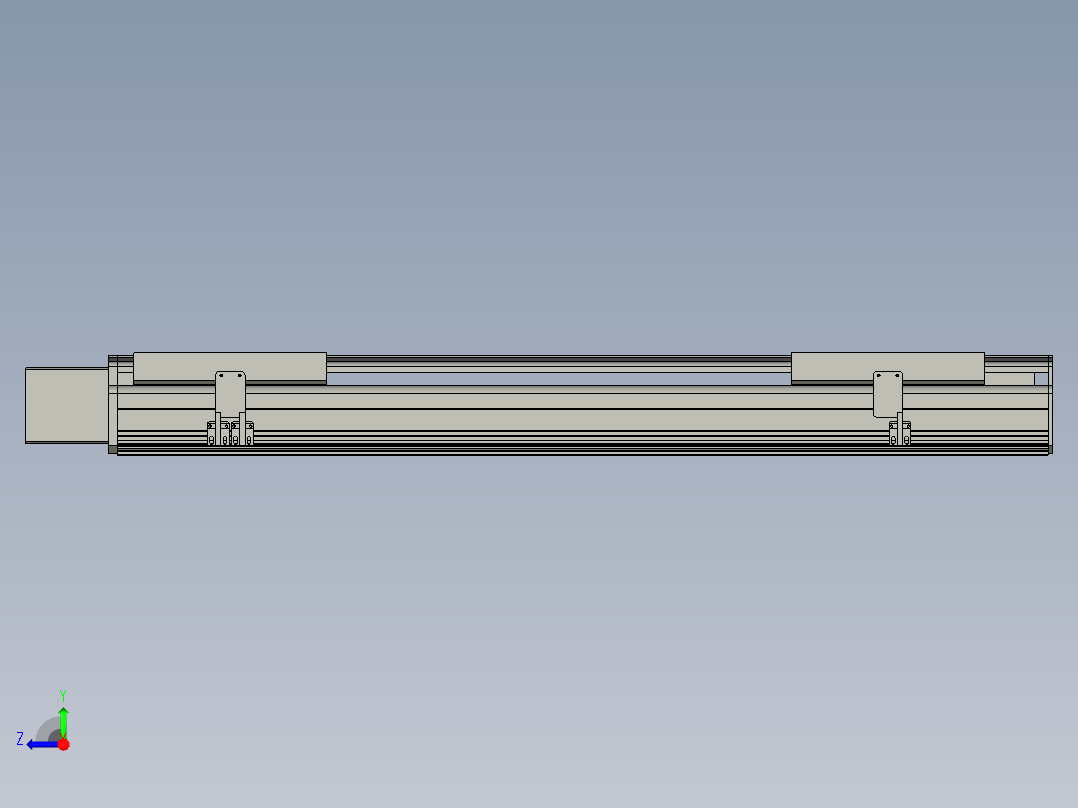 直线模组LHB21-L40-S750-R(B)设计图纸右视图