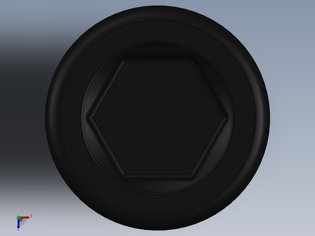 紧固件-0.3125 Socked Head俯视图