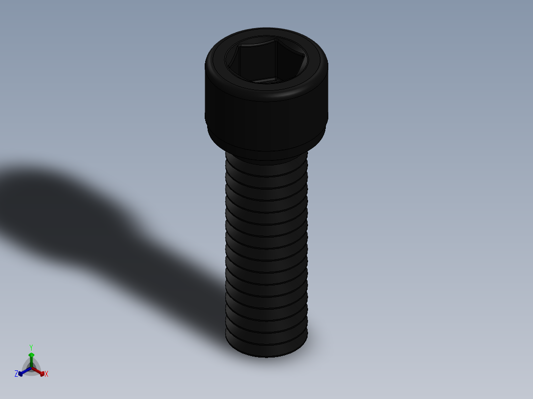 紧固件-0.3125 Socked Head正等轴测图