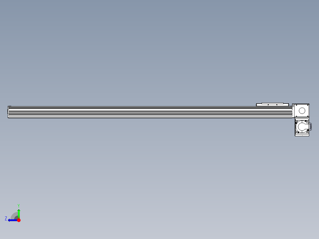 同步带全封闭直线模组TPA-HCB-110D-90-L1100-RP-Y-P40-N3右视图
