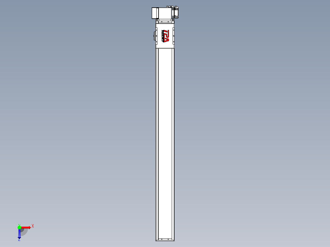 同步带全封闭直线模组TPA-HCB-110D-90-L1100-RP-Y-P40-N3俯视图
