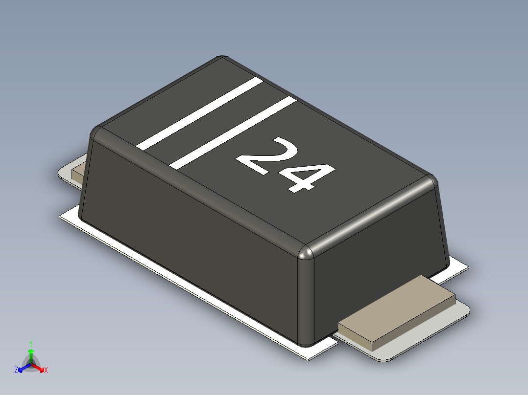 元器件3D封装sod12337正等轴测图