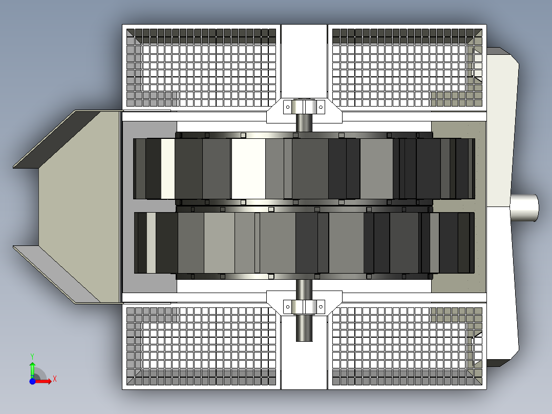 压碎后的洗沙厂前视图