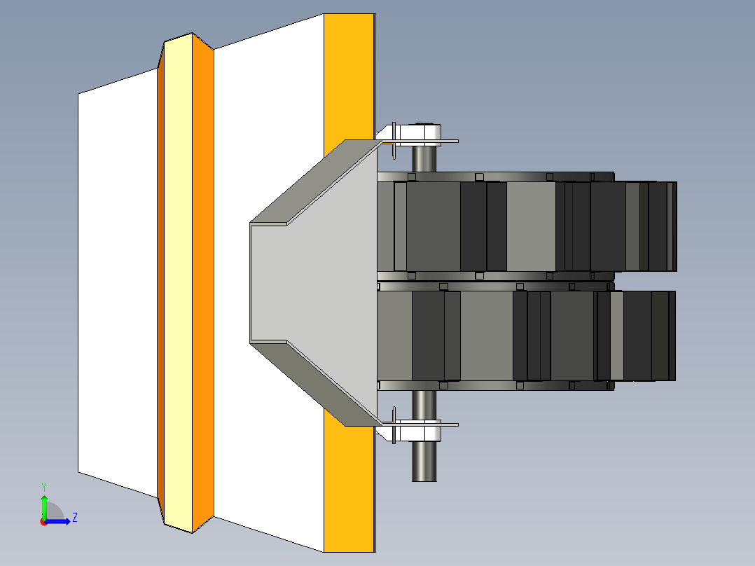 压碎后的洗沙厂左视图