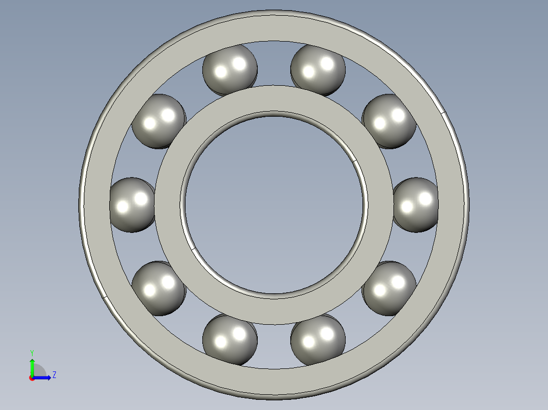 深沟球轴承61900左视图