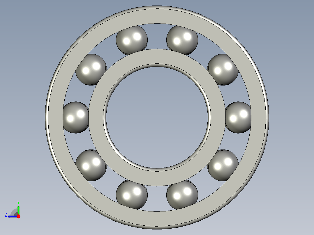 深沟球轴承61900右视图