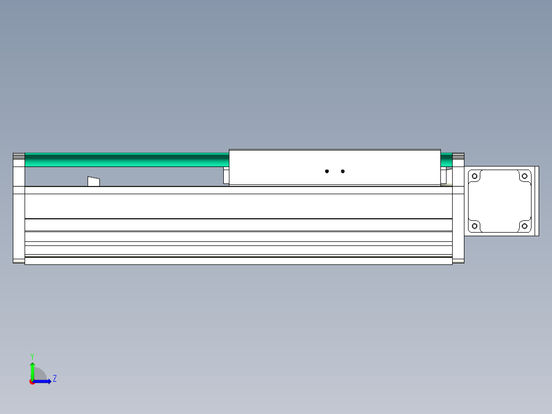 东锦同步带传动-直线滑台模组DH270B-C-L150-S150-BL-P750W-C3左视图
