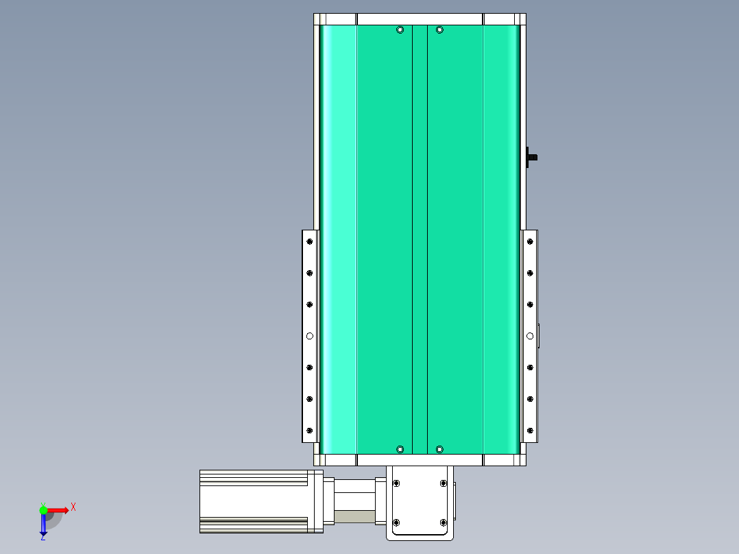 东锦同步带传动-直线滑台模组DH270B-C-L150-S150-BL-P750W-C3俯视图