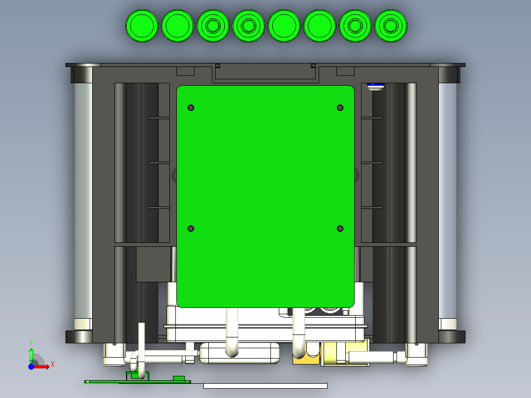 便携式户外家用制氧机内部结构堆叠MF1318344前视图