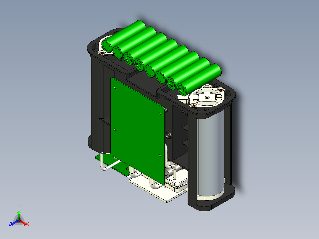 便携式户外家用制氧机内部结构堆叠MF1318344正等轴测图