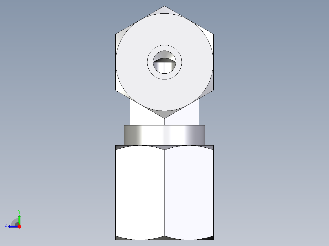 卡套式工业通用硬管接头EO_Union_elbow_W06S71右视图