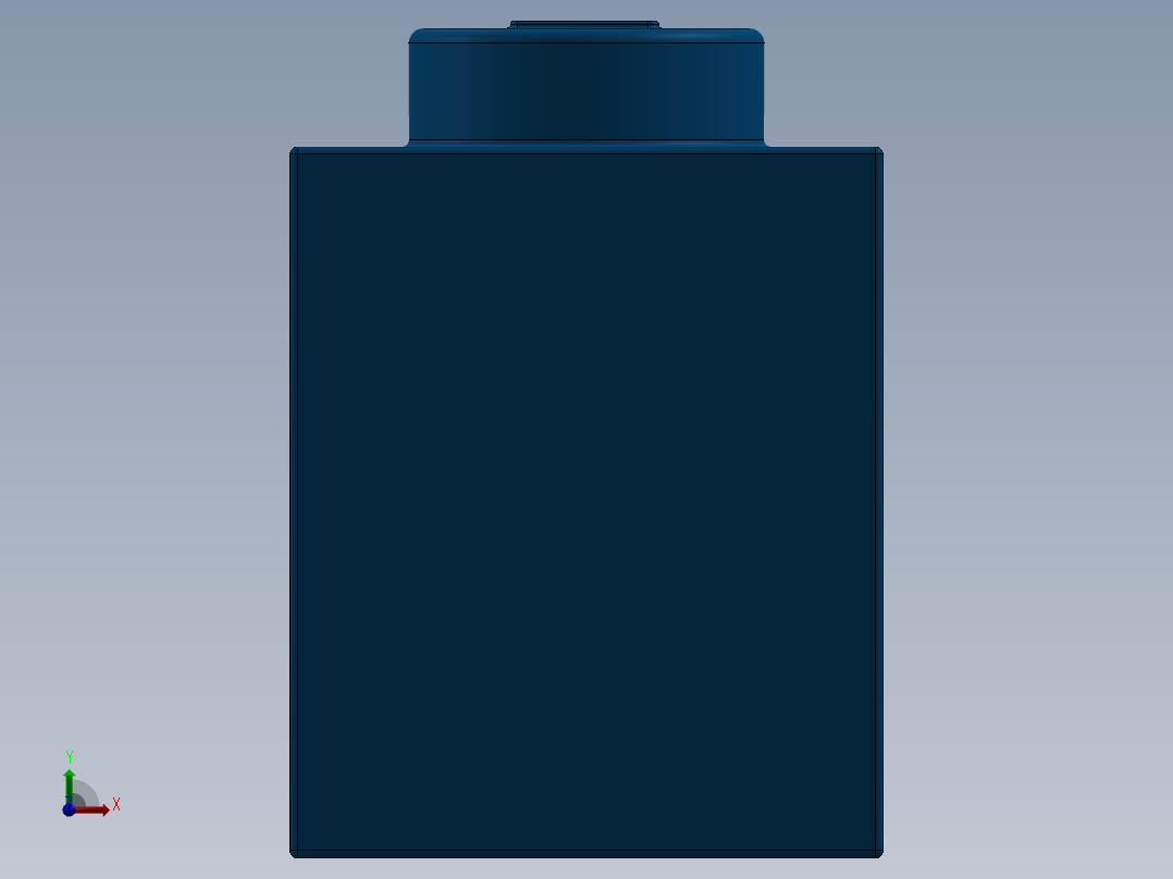 乐高套装 4421基本积木-300523 Bright Blue Brick 1 x 1.SLDPRT前视图