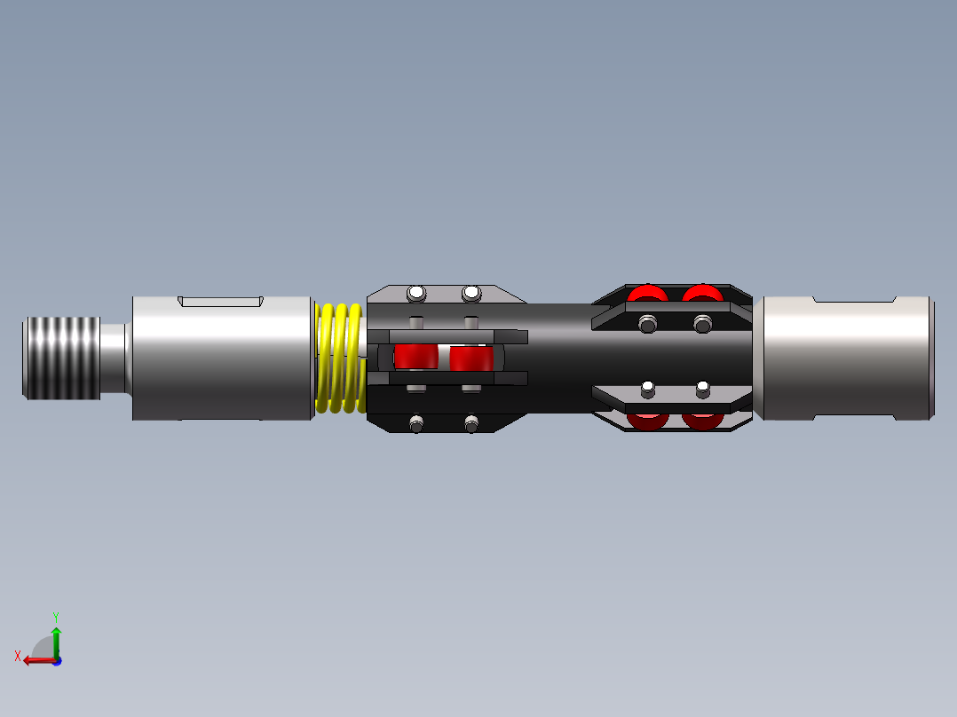 抽油杆扶正器三维后视图