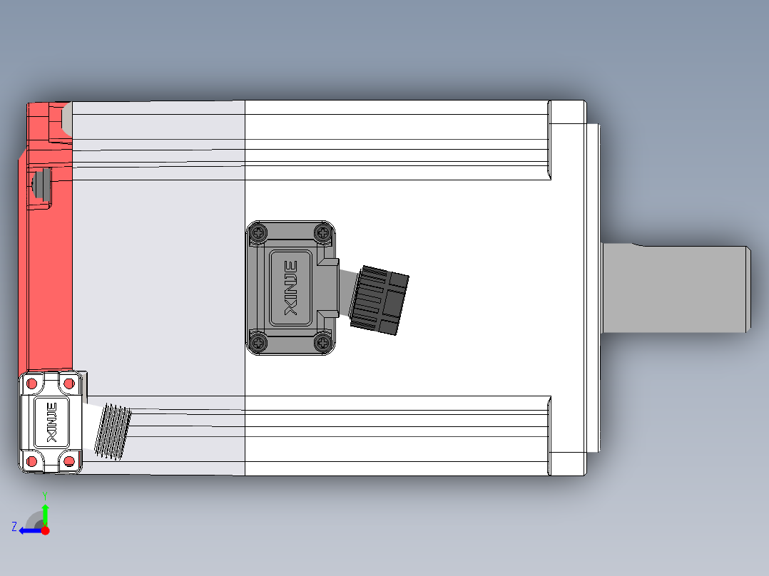 电机MS6H-80CM30BZ4-20P7.SLDPRT右视图