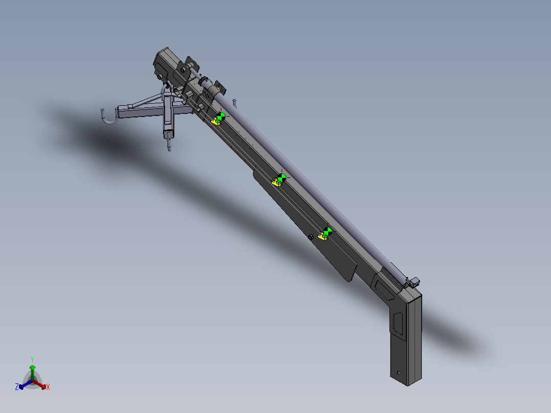 小型起重机吊臂正等轴测图
