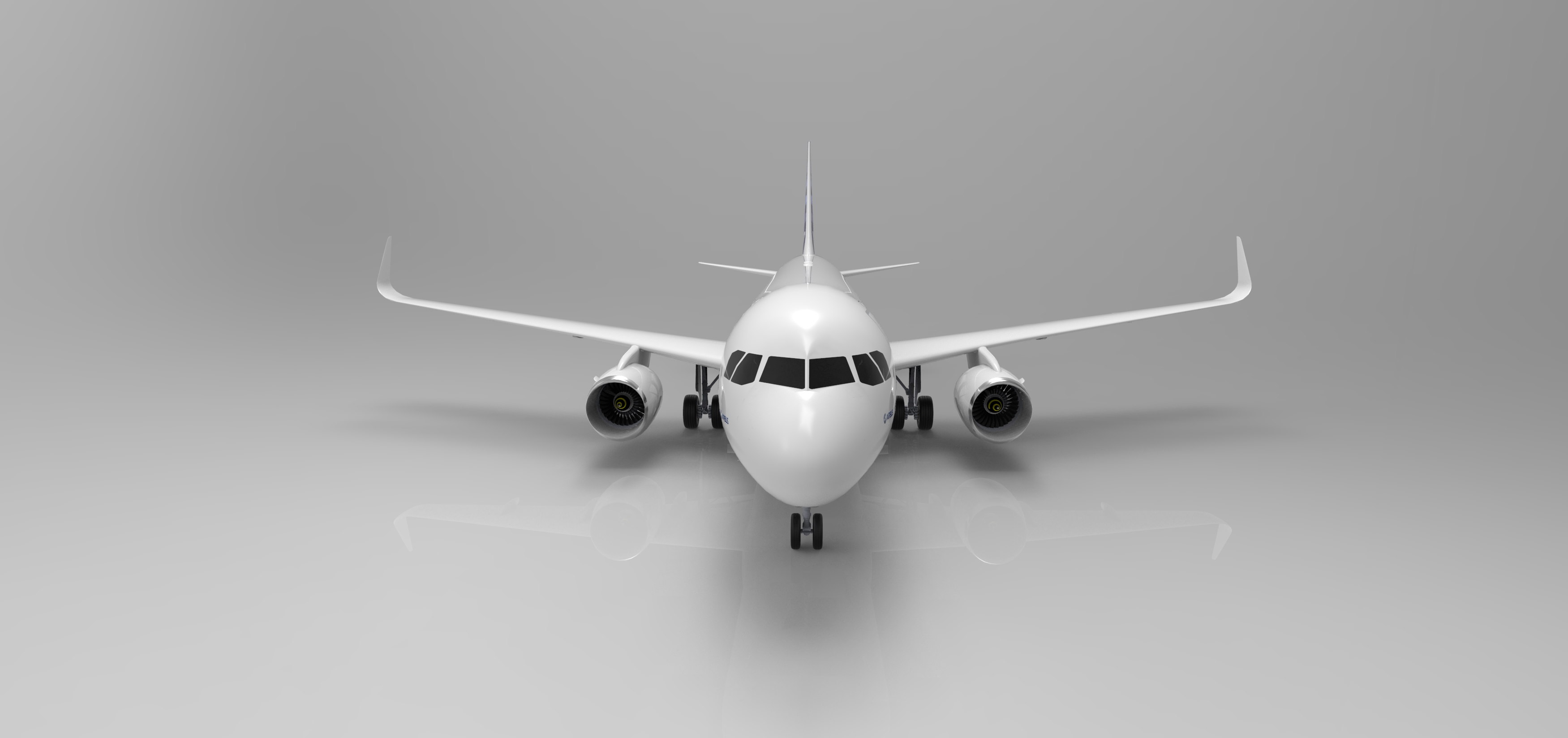 F 空客A320飞机 鲨鱼鳍翼尖小翼 起落架 3D建模 