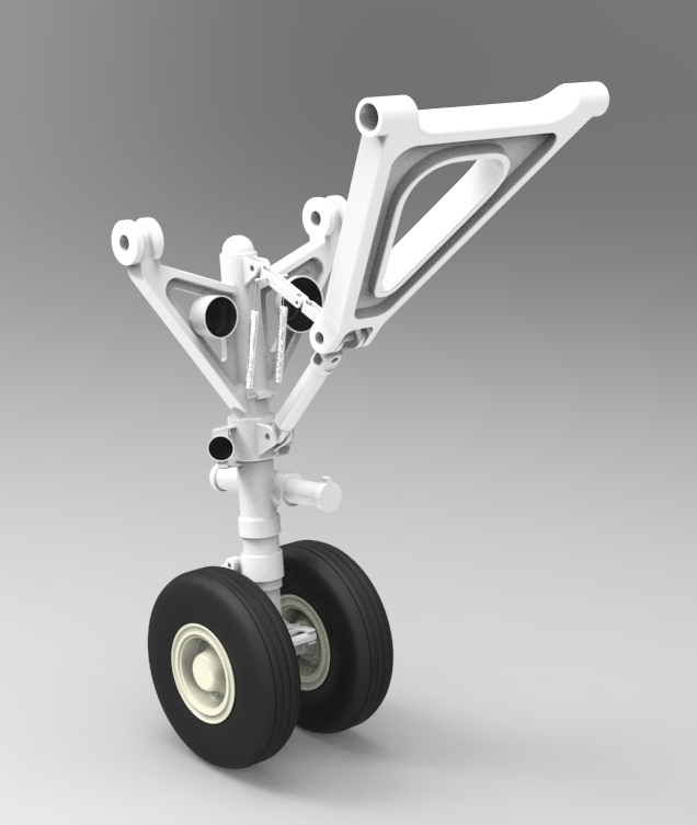 F 空客A320飞机 鲨鱼鳍翼尖小翼 起落架 3D建模 