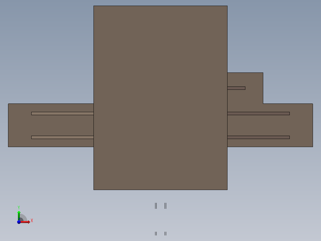 轴套双面自动切端面倒角机sw12可编辑前视图