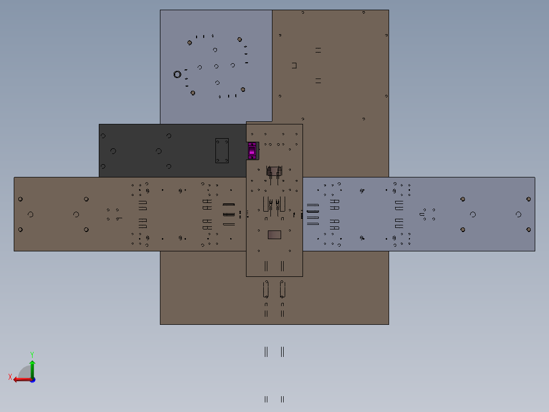 轴套双面自动切端面倒角机sw12可编辑后视图